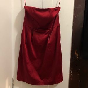 Red suede dress